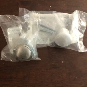 🛍️ Silver and White Cabinet Knobs